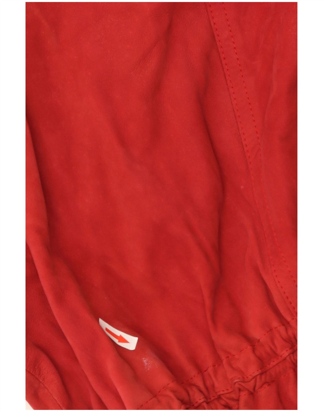 Vintage Womens Suede Oversized Overcoat UK 10 Small Red Leather