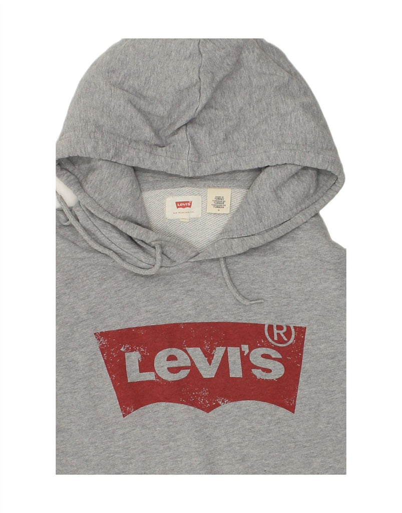 LEVI'S Mens Graphic Hoodie Jumper Medium Grey Cotton | Vintage Levi's | Thrift | Second-Hand Levi's | Used Clothing | Messina Hembry 