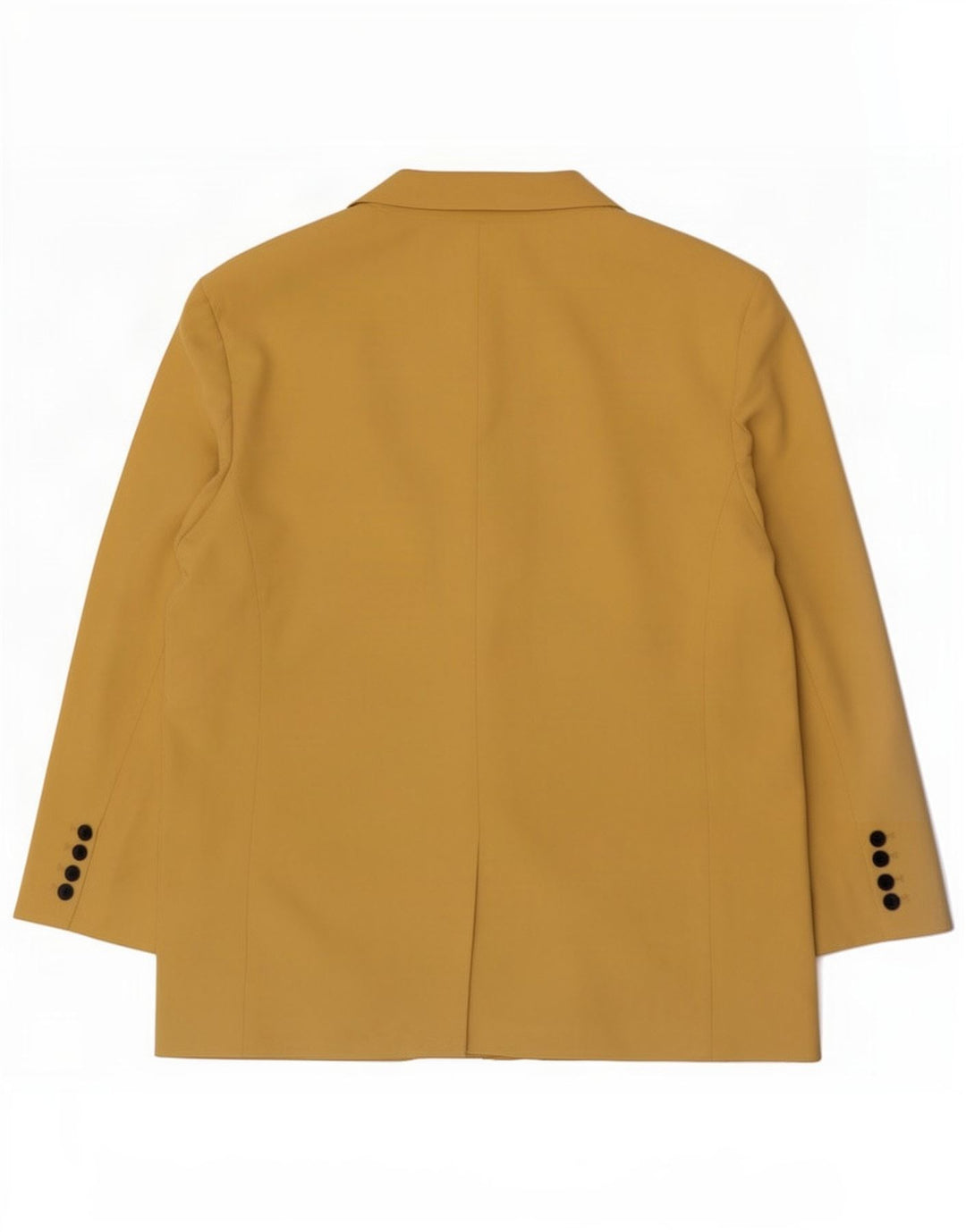 Zara Womens 2 Button Blazer Jacket UK 16 Large Yellow Lyocell