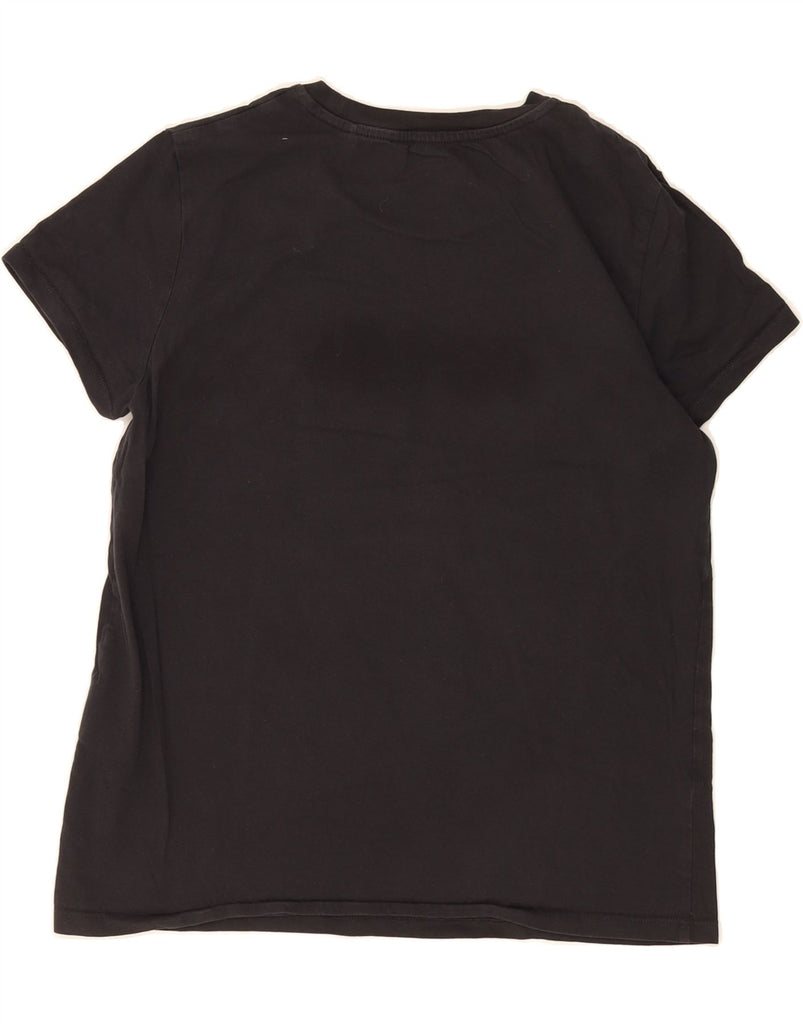 LEVI'S Womens Graphic T-Shirt Top UK 14 Large Black Cotton Vintage Levi's and Second-Hand Levi's from Messina Hembry 