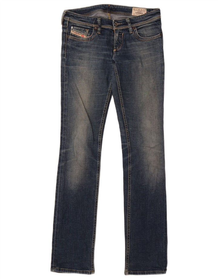Diesel Womens Lowky Straight Jeans W26 L32 Navy Blue Cotton