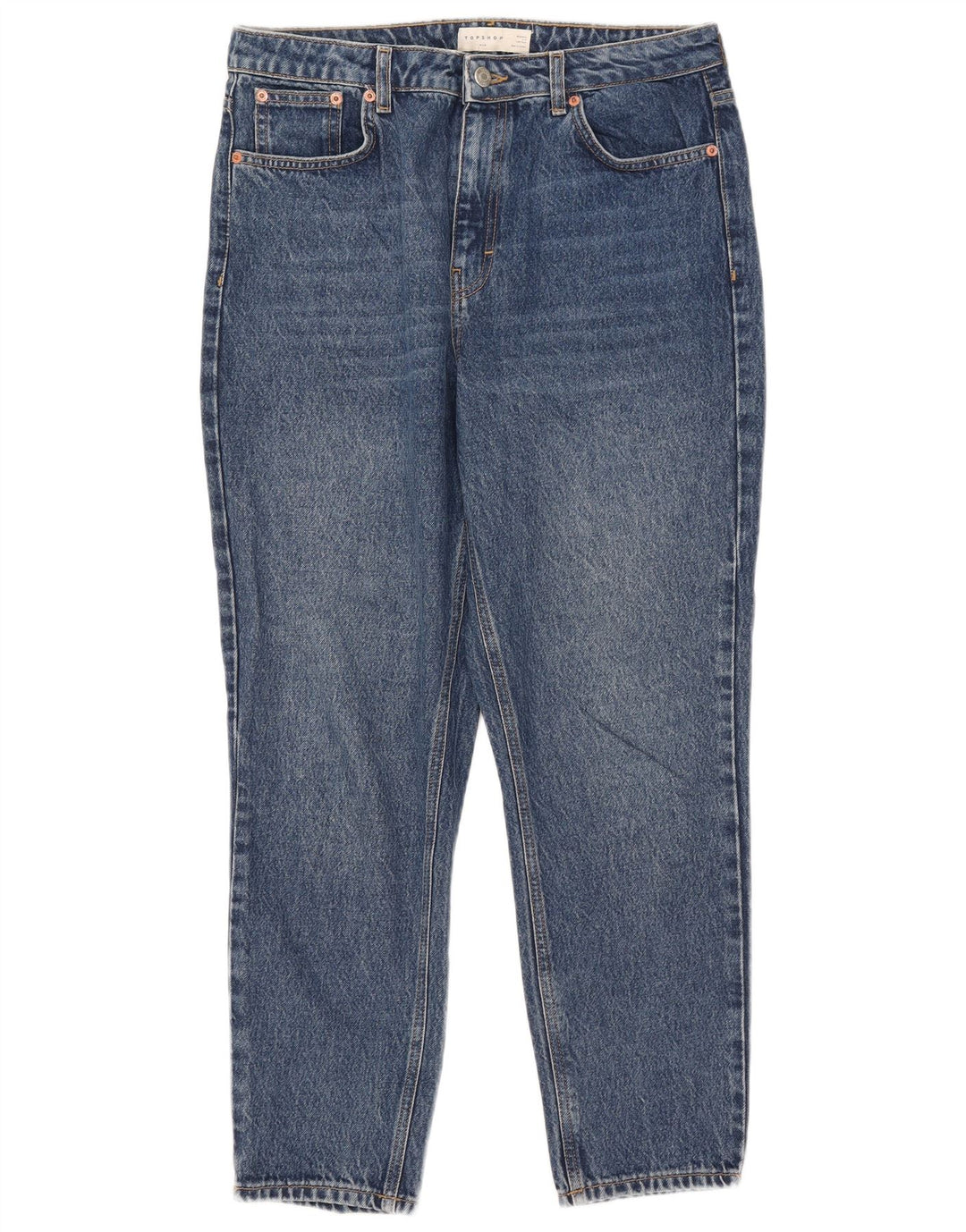Topshop Womens Mom Tapered Jeans W32 L26 Blue Polyester