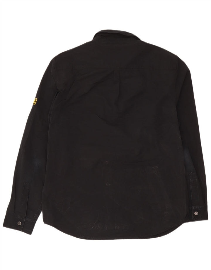 Barbour Mens Overshirt Shirt Large Black Polyester