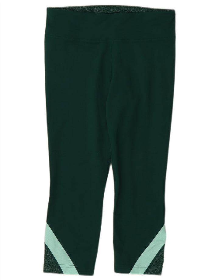 Under Armour Womens Capri Leggings UK 10 Small Green Polyester