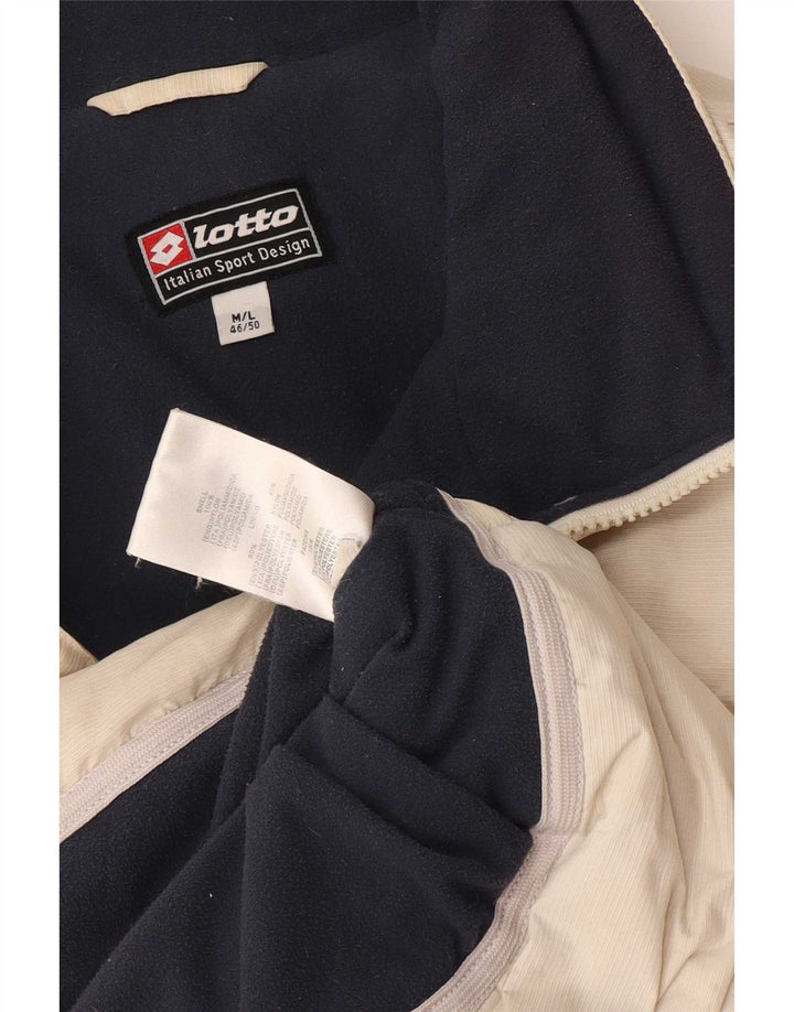 Lotto Mens Windbreaker Jacket UK 38 Medium Off White Nylon