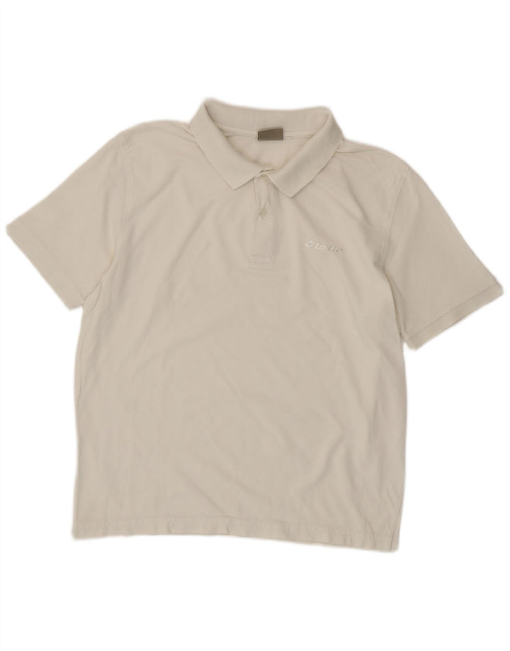 Lotto Mens Polo Shirt Medium White
