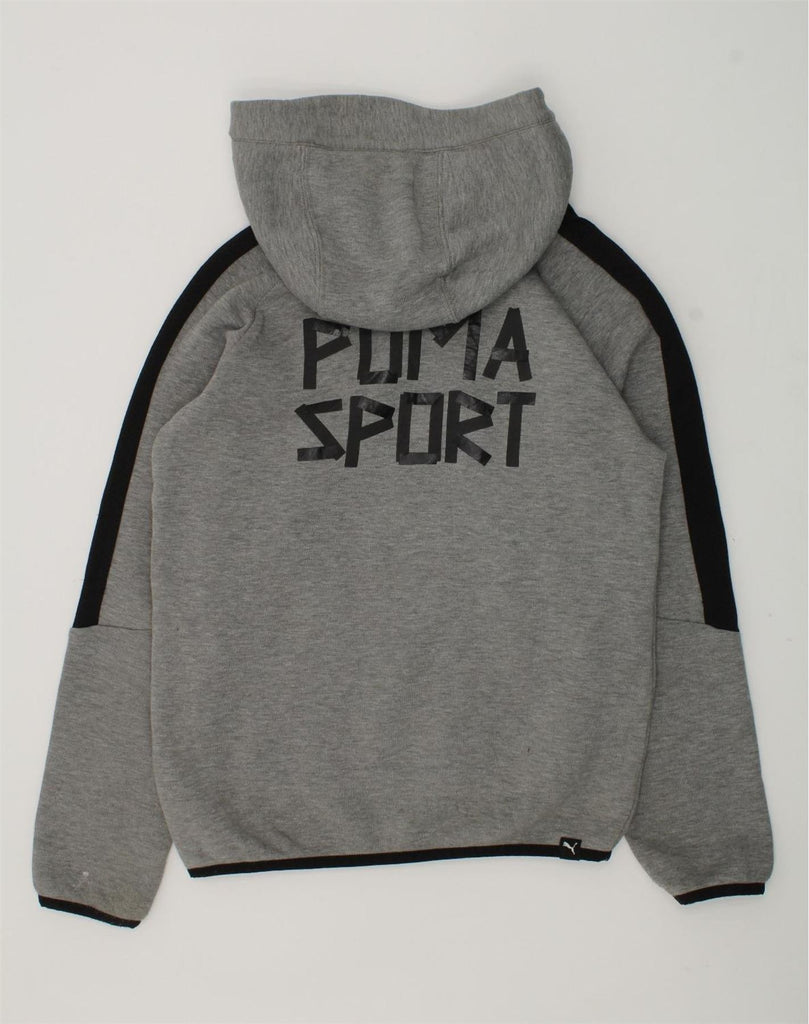 PUMA Boys Graphic Hoodie Jumper 11-12 Years Grey Cotton | Vintage Puma | Thrift | Second-Hand Puma | Used Clothing | Messina Hembry 