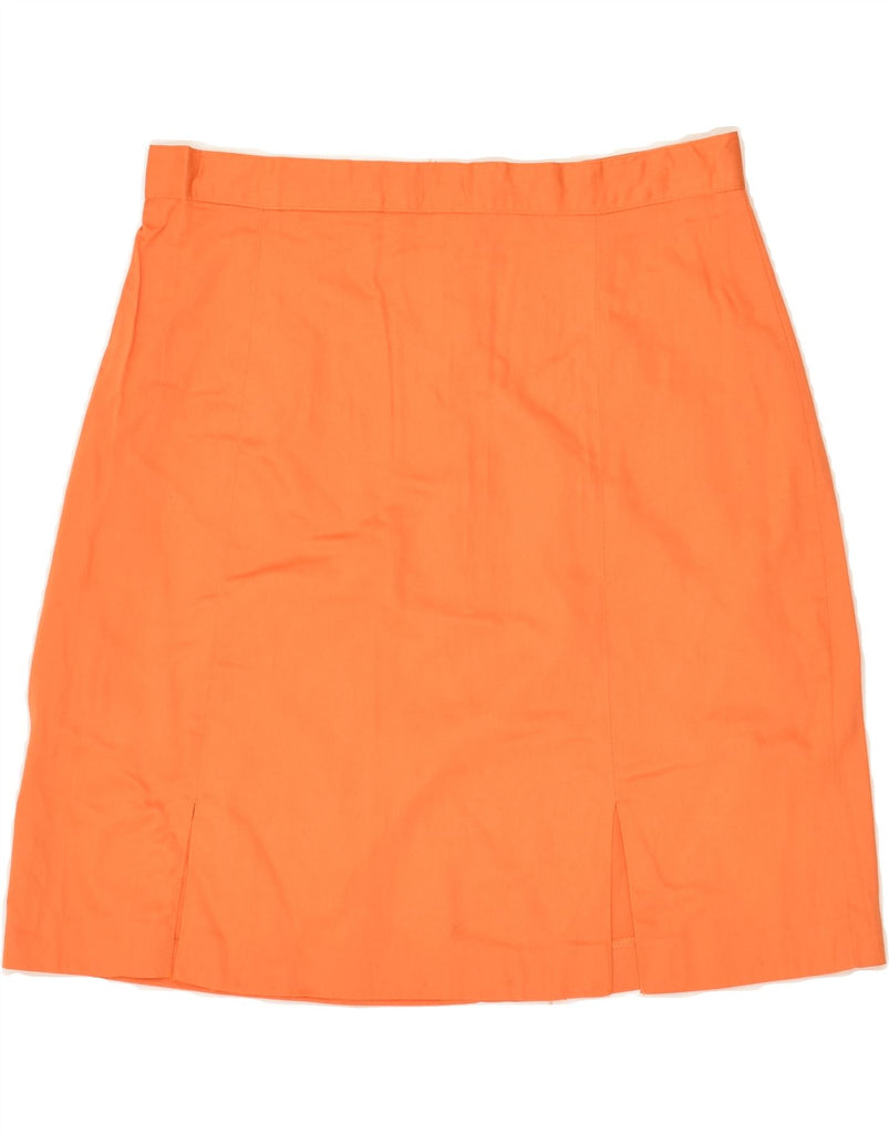 VINTAGE Womens Straight Skirt IT 46 Large W32  Orange Cotton | Vintage Vintage | Thrift | Second-Hand Vintage | Used Clothing | Messina Hembry 