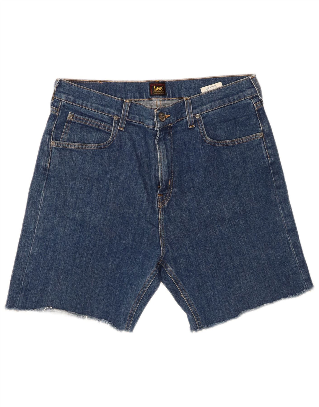 LEE Mens Straight Loose Fit Denim Shorts W31 Medium Blue Cotton