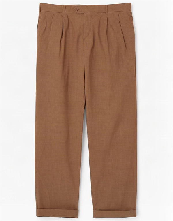 Brooks Brothers Mens Madison Pegged Suit Trousers W38 L33 Beige Wool