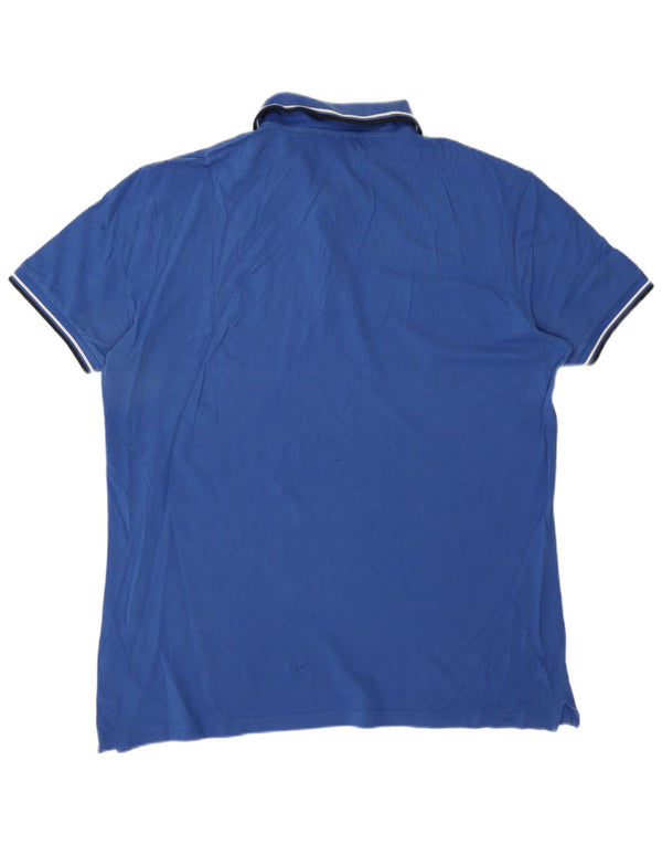 Diadora Mens Polo Shirt 3XL Blue Cotton