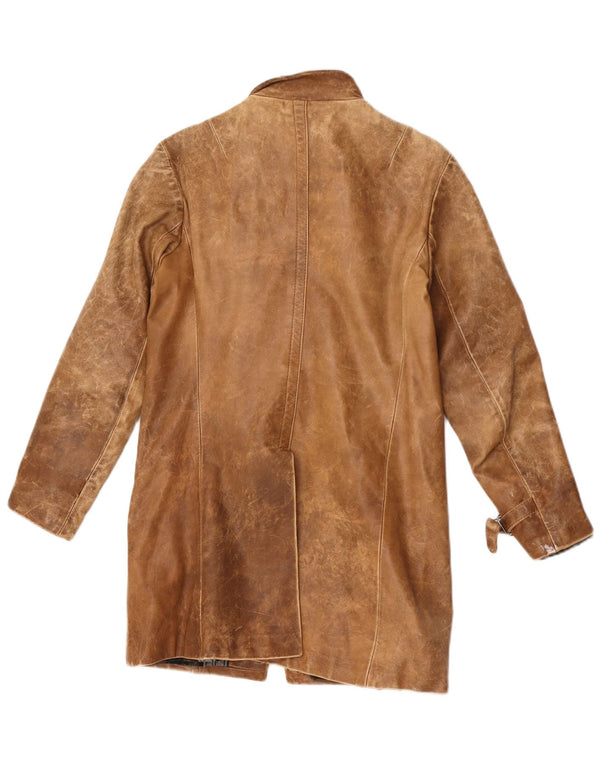 Vintage Womens Leather Jacket UK 12 Medium Brown
