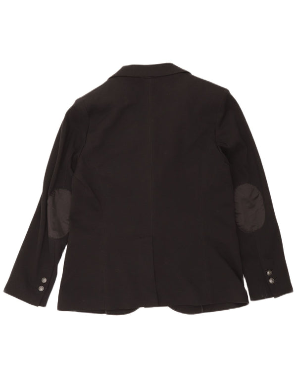 Trussardi Jeans Womens 2 Button Blazer Jacket IT 46 Large Navy Blue Viscose