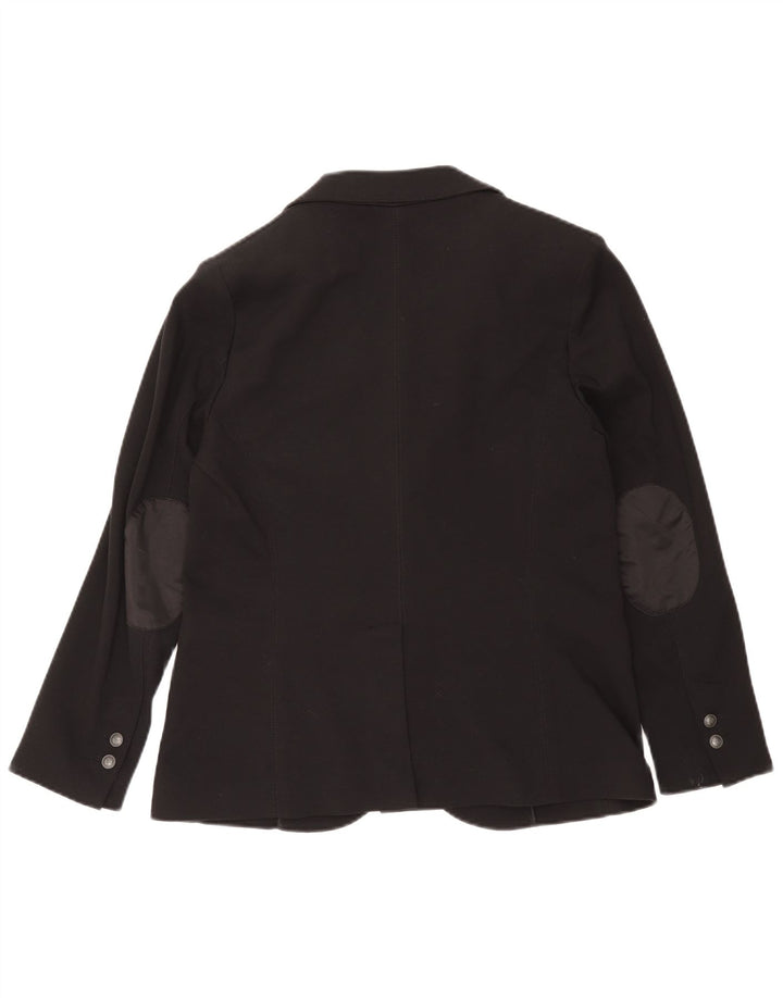 Trussardi Jeans Womens 2 Button Blazer Jacket IT 46 Large Navy Blue Viscose