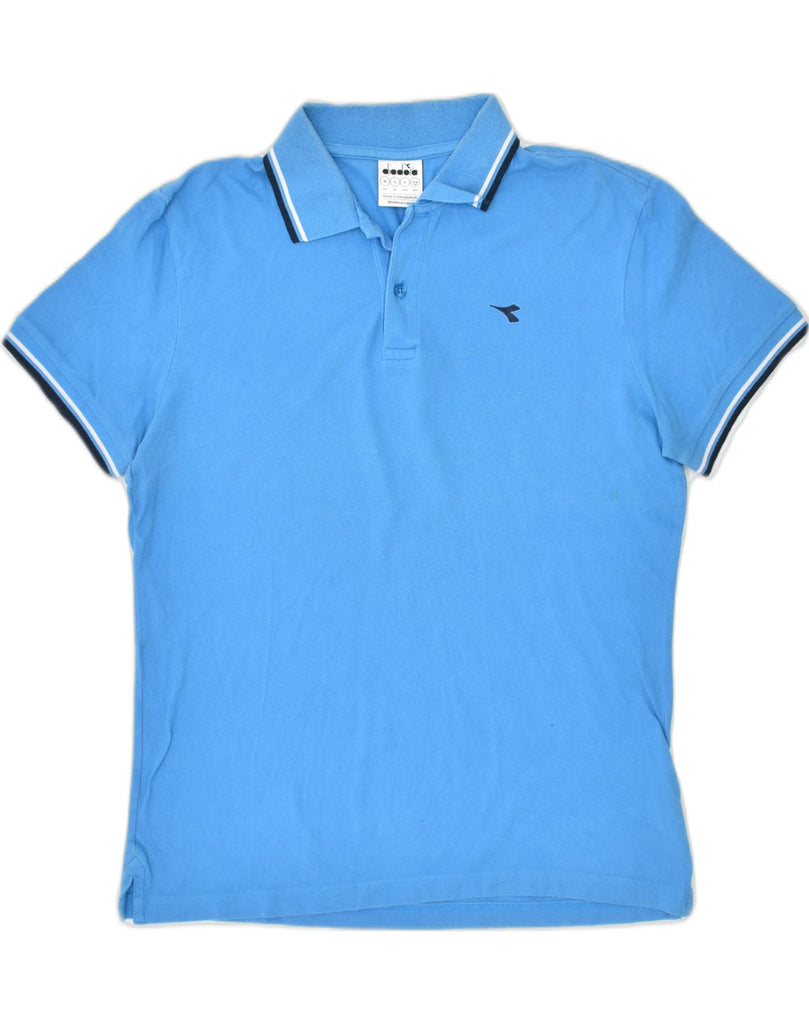 DIADORA Mens Polo Shirt Small Blue Cotton | Vintage | Thrift | Second-Hand | Used Clothing | Messina Hembry 