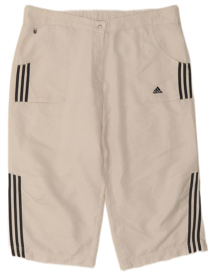 Adidas Womens Bermuda Shorts UK 18 XL W34  White Polyester