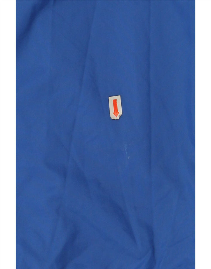 Nike Boys Hooded Rain Jacket 10-11 Years Medium Blue Colourblock Nylon