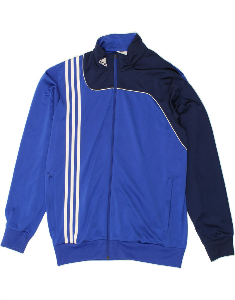 ADIDAS Mens Tracksuit Top Jacket UK 42/44 Large Blue Colourblock Polyester | Vintage Adidas | Thrift | Second-Hand Adidas | Used Clothing | Messina Hembry 