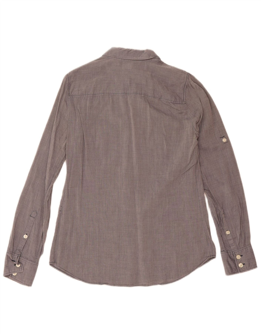 J. CREW Womens Shirt UK 10 Small Grey Cotton