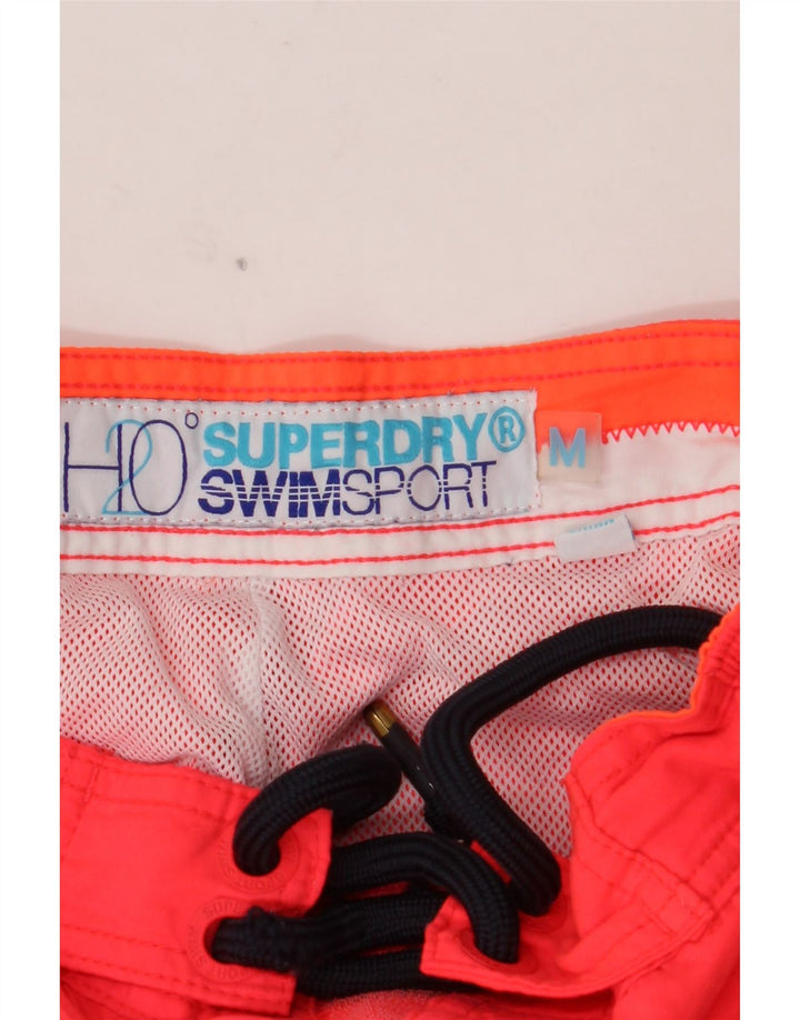 SUPERDRY Mens Graphic Swimming Shorts Medium  Orange Polyester