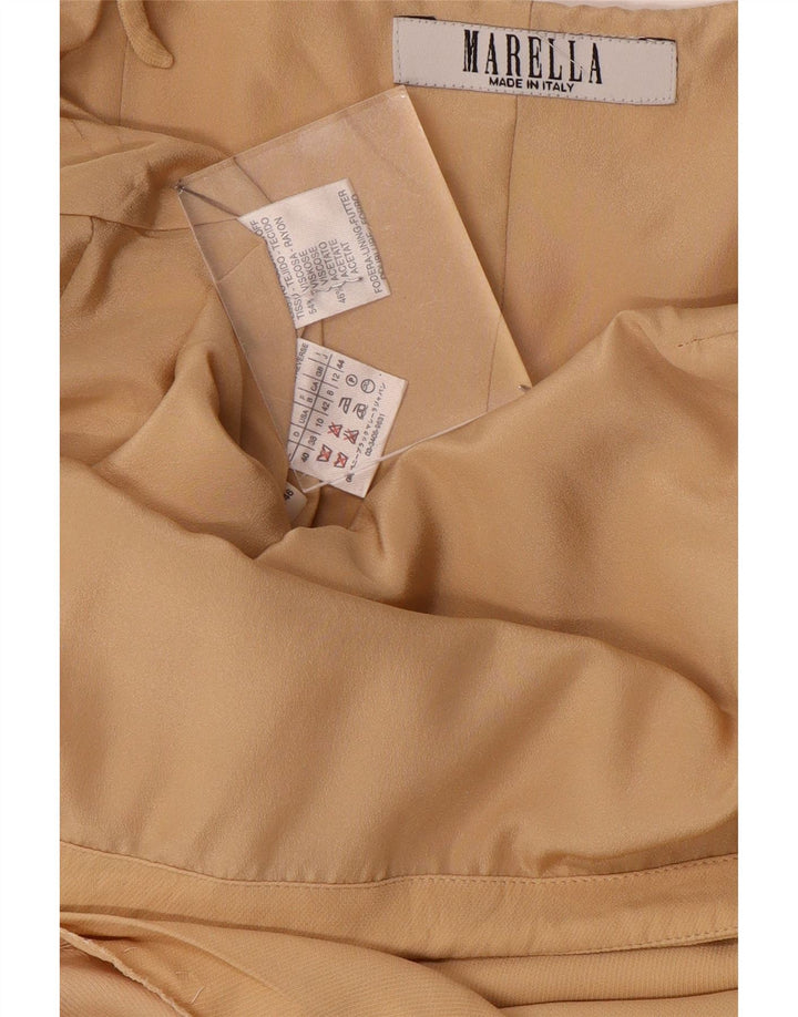 Marella Womens Slip Dress UK 12 Medium Beige Viscose