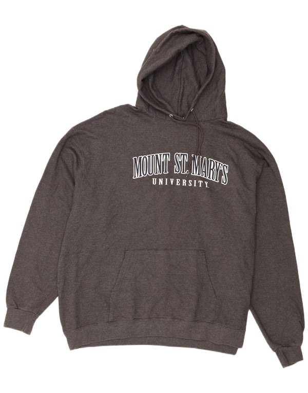 Champion Mens Graphic Regular Fit Hoodie Jumper 3XL Grey Cotton