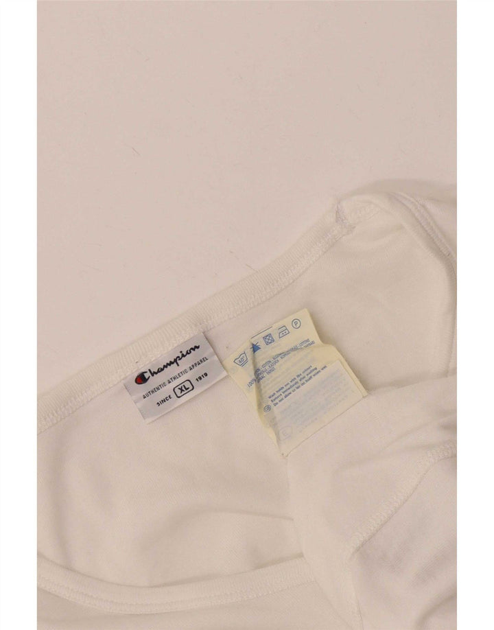 Champion Womens Top 3/4 Sleeve UK 18 XL White Cotton