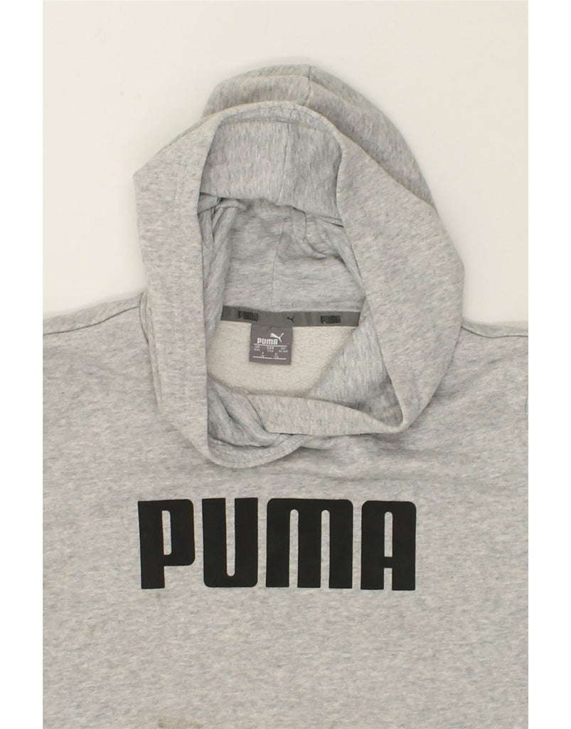 PUMA Boys Graphic Hoodie Jumper 15-16 Years Grey Cotton | Vintage Puma | Thrift | Second-Hand Puma | Used Clothing | Messina Hembry 