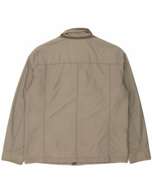 Geox Mens Bomber Jacket UK 44 2XL Grey Cotton