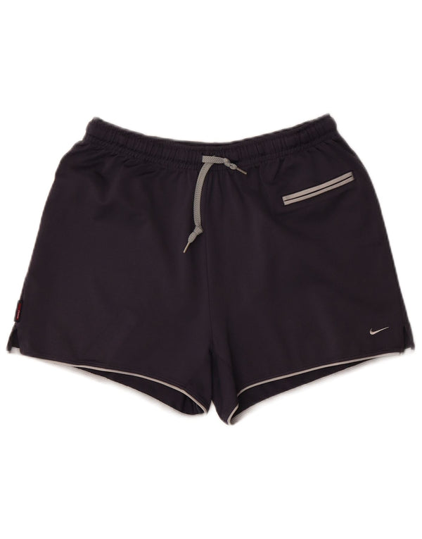 Nike Womens Sport Shorts US 4/6 Small  Navy Blue Polyester