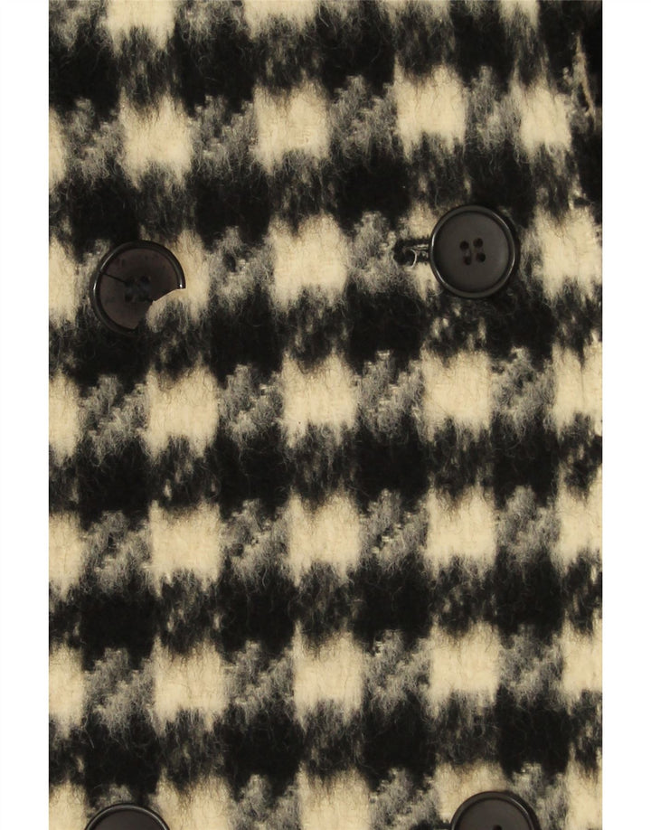 Canda Womens Double Breasted Coat EU 44 XL Beige Check New Wool