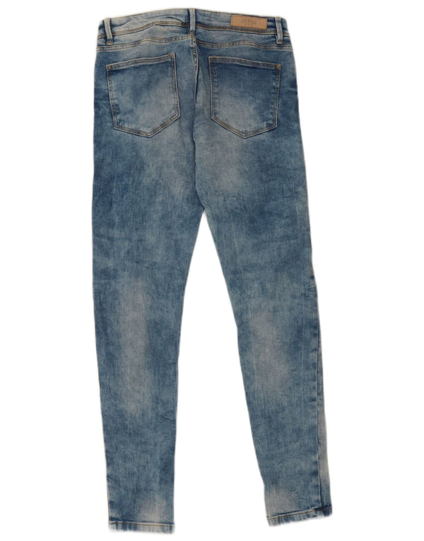 Zara Womens Acid Wash Distressed Skinny Jeans EU 38 Small W28 L28 Blue