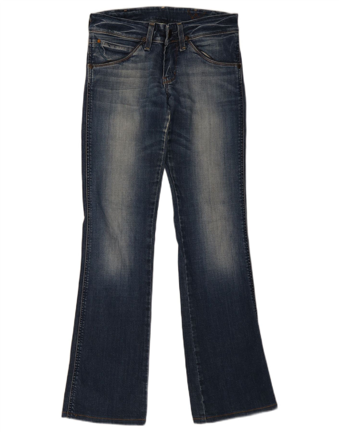 WRANGLER Womens Iris Bootcut Jeans W28 L34 Blue Cotton