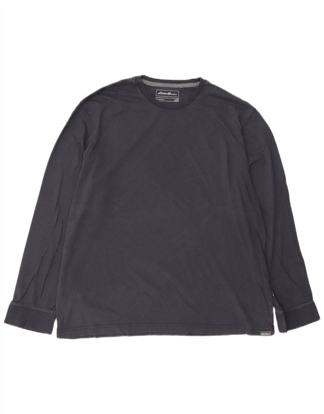 EDDIE BAUER Mens Top Long Sleeve XL Navy Blue Cotton