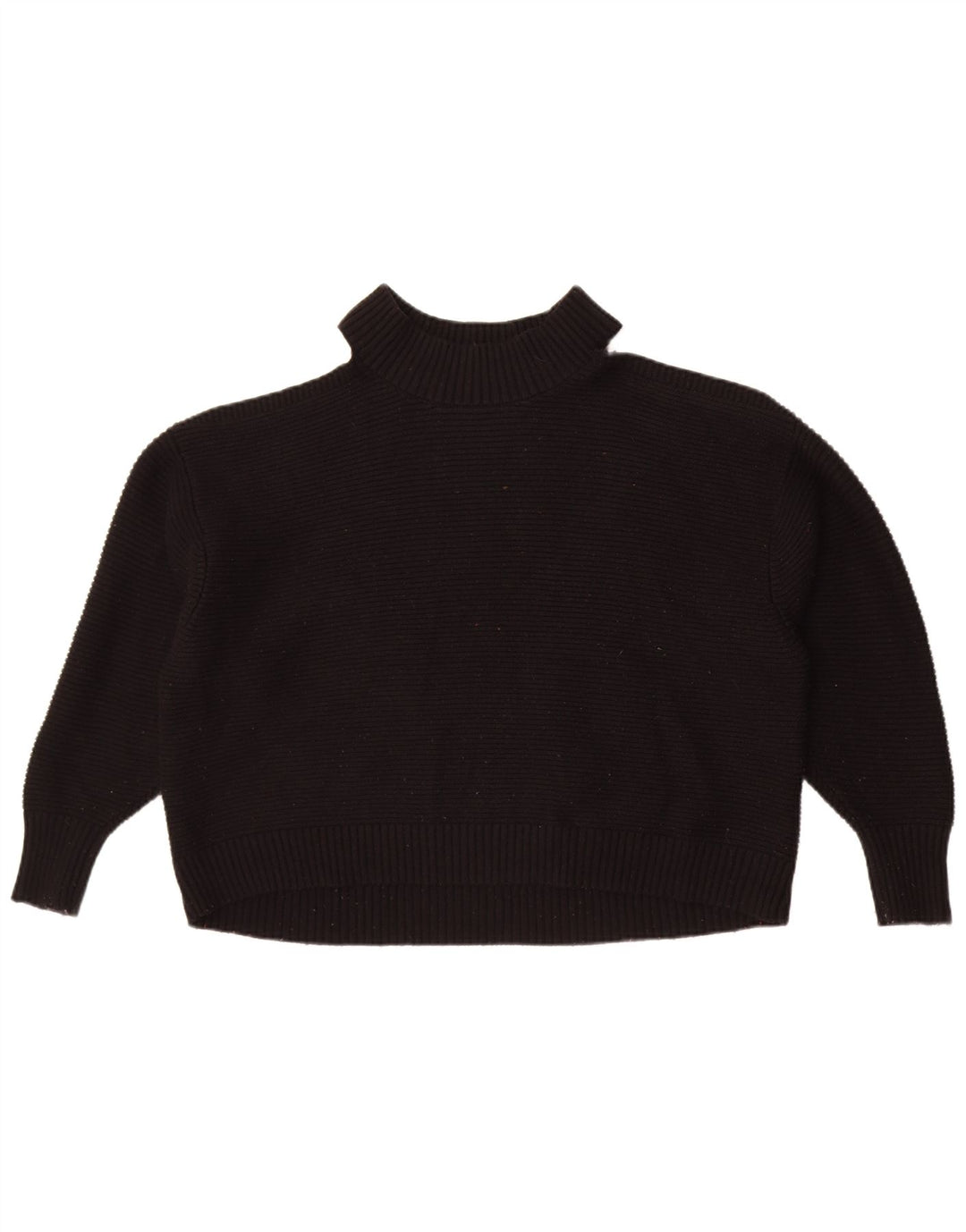 Zara Womens Oversized Turtle Neck Jumper Sweater UK 14 Medium Black