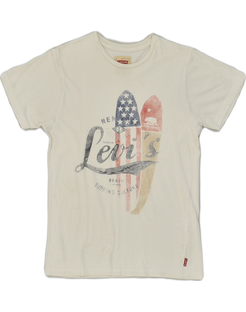 LEVI'S Boys Graphic T-Shirt Top 13-14 Years White Cotton | Vintage Levi's | Thrift | Second-Hand Levi's | Used Clothing | Messina Hembry 