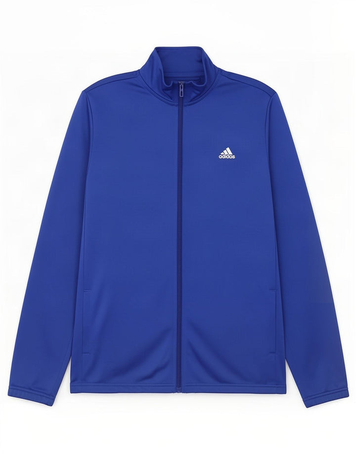 Adidas Boys Graphic Tracksuit Top Jacket 15-16 Years Blue Polyester