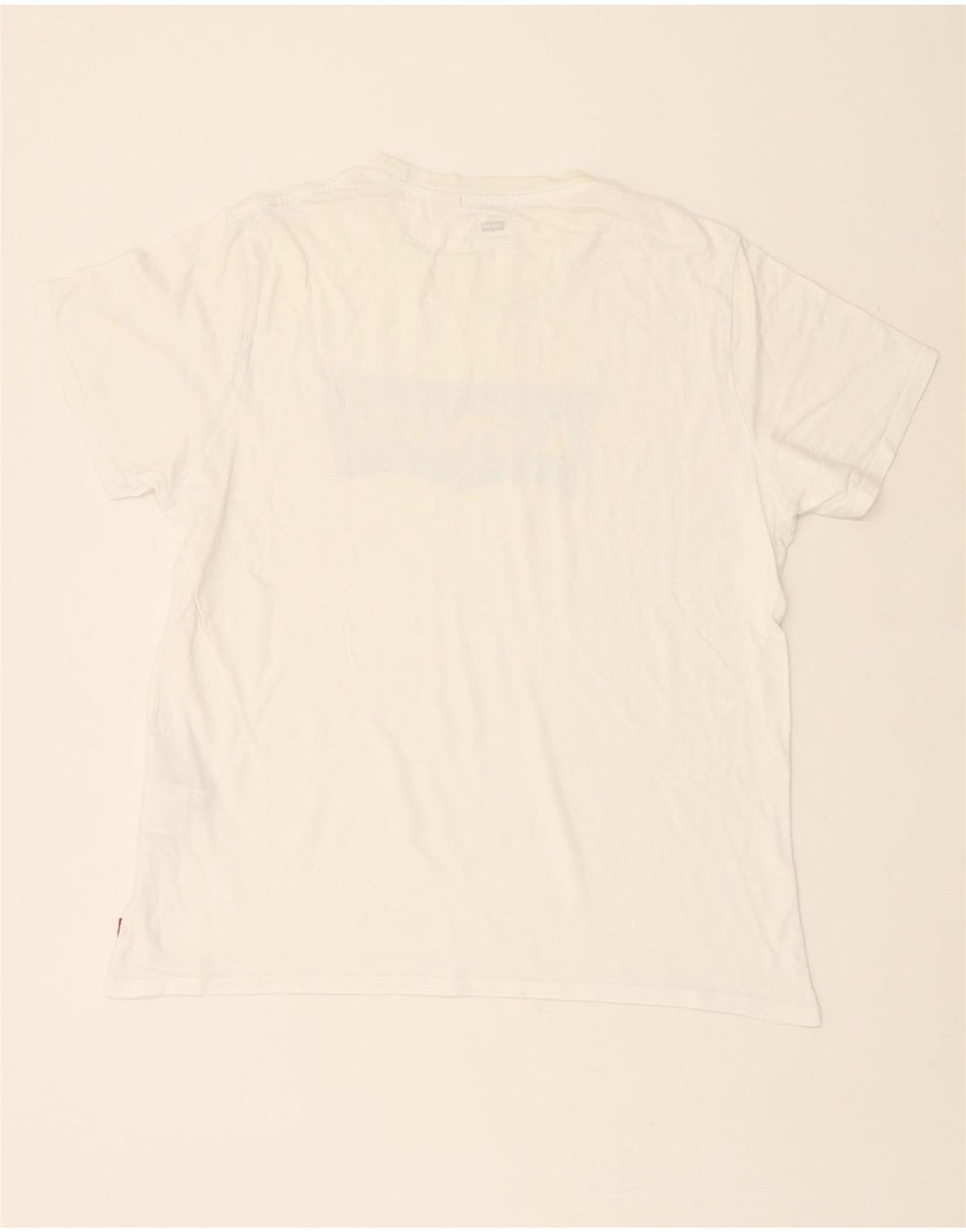 LEVI'S Mens Graphic T-Shirt Top Large White Cotton Vintage Levi's and Second-Hand Levi's from Messina Hembry 