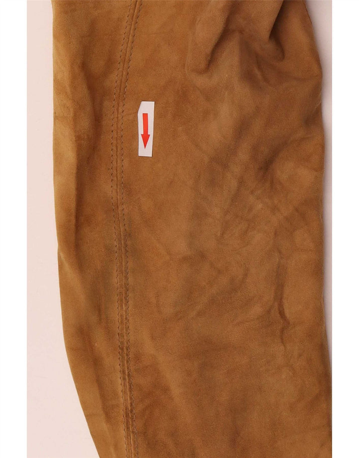Jean Jacques Mens Suede Jacket EU 48 Medium Brown Leather