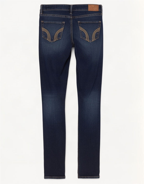 Hollister Womens Skinny Jeans US 3 Small W26 L29 Navy Blue Cotton