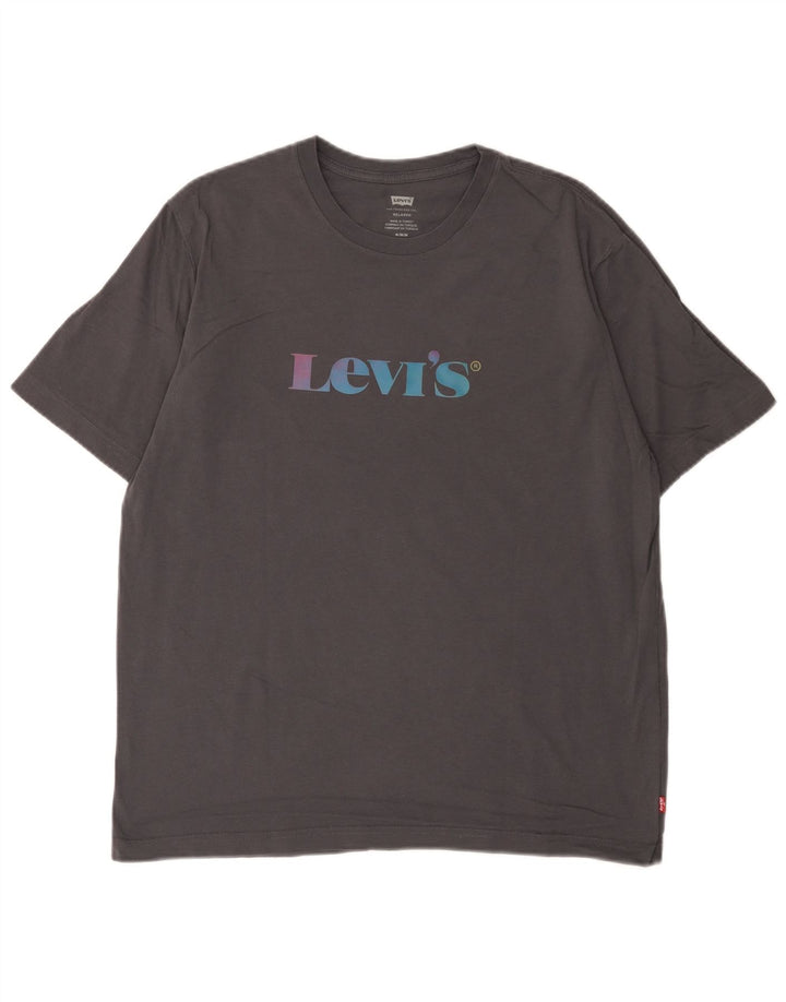 Levi's Mens Relaxed Graphic T-Shirt Top Medium Grey