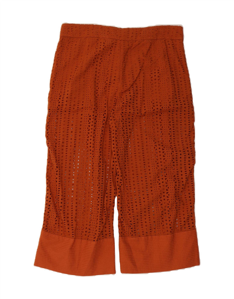 ZARA Womens Straight Capri Trousers 2XL W40 L23 Orange Cotton Vintage Zara and Second-Hand Zara from Messina Hembry 