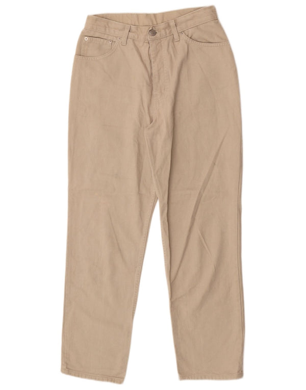 Marks & Spencer Womens High Waist Jeans UK 12 Medium W30 L27 Beige