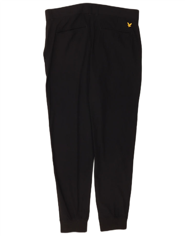 Lyle & Scott Mens Joggers Chino Trousers W36 L30 Black Polyamide