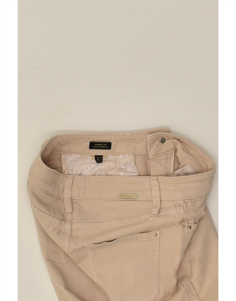 MASSIMO DUTTI Womens Skinny Casual Trousers EU 34 2XS W24 L31 Beige | Vintage Massimo Dutti | Thrift | Second-Hand Massimo Dutti | Used Clothing | Messina Hembry 