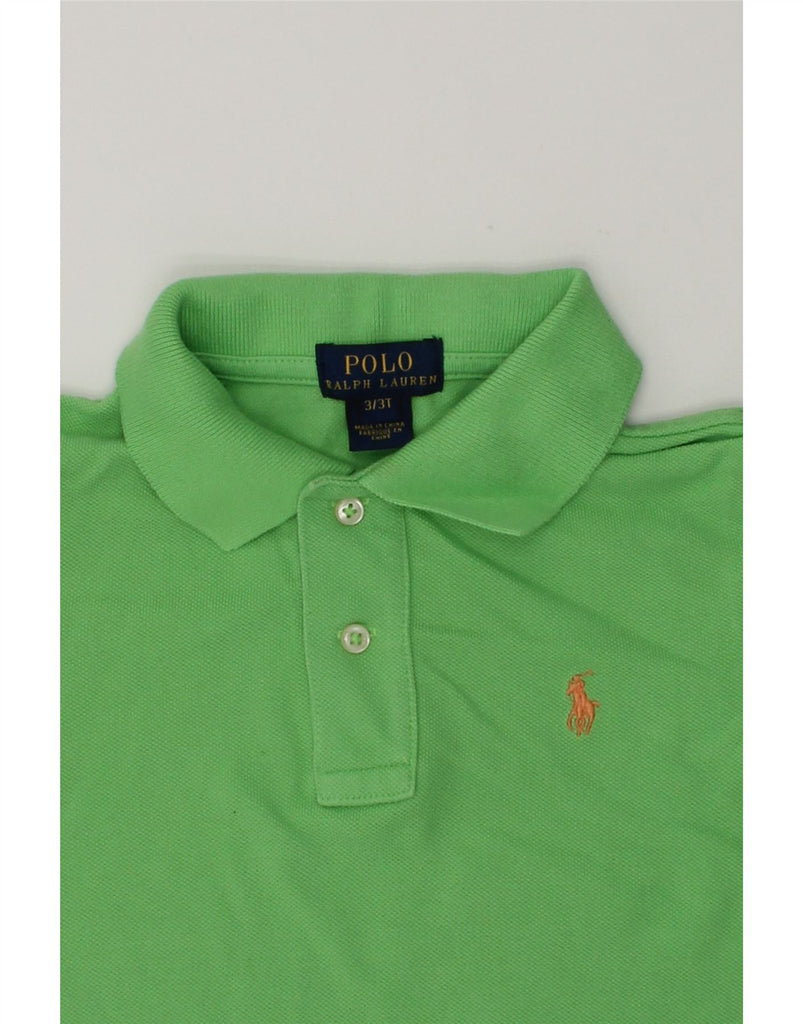 POLO RALPH LAUREN Boys Polo Shirt 2-3 Years Green Cotton | Vintage Polo Ralph Lauren | Thrift | Second-Hand Polo Ralph Lauren | Used Clothing | Messina Hembry 