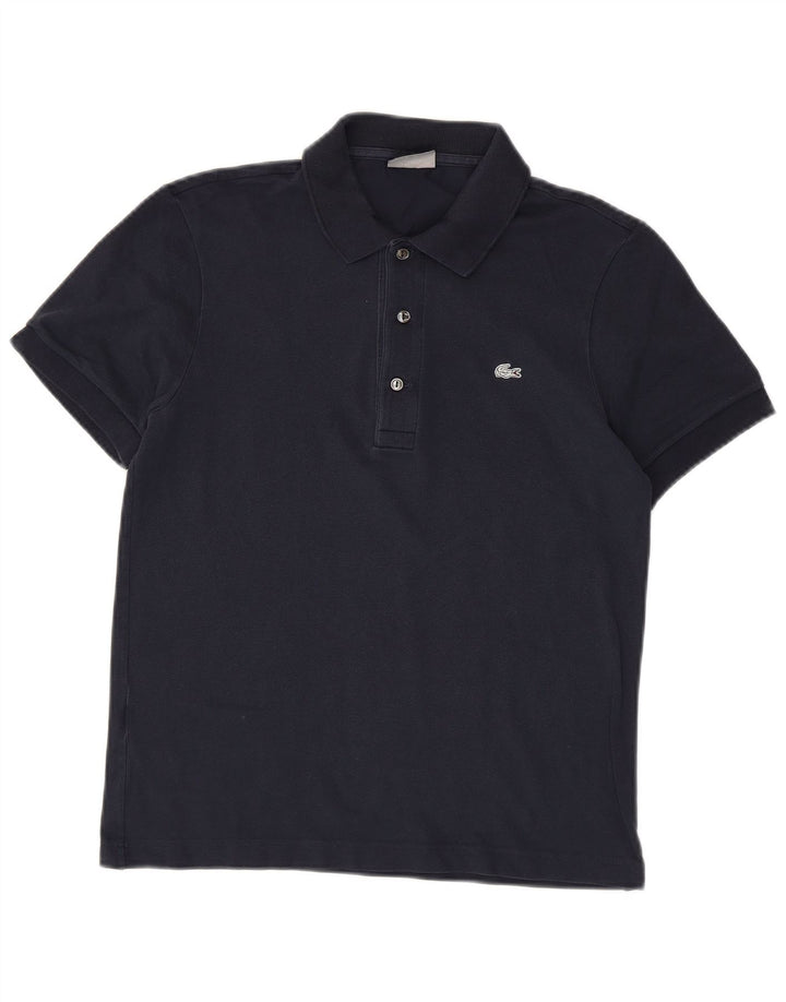 Lacoste Mens Polo Shirt Size 3 Small Navy Blue Cotton