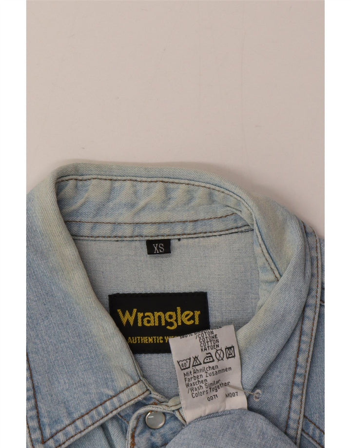 Wrangler Mens Denim Shirt XS Blue Cotton