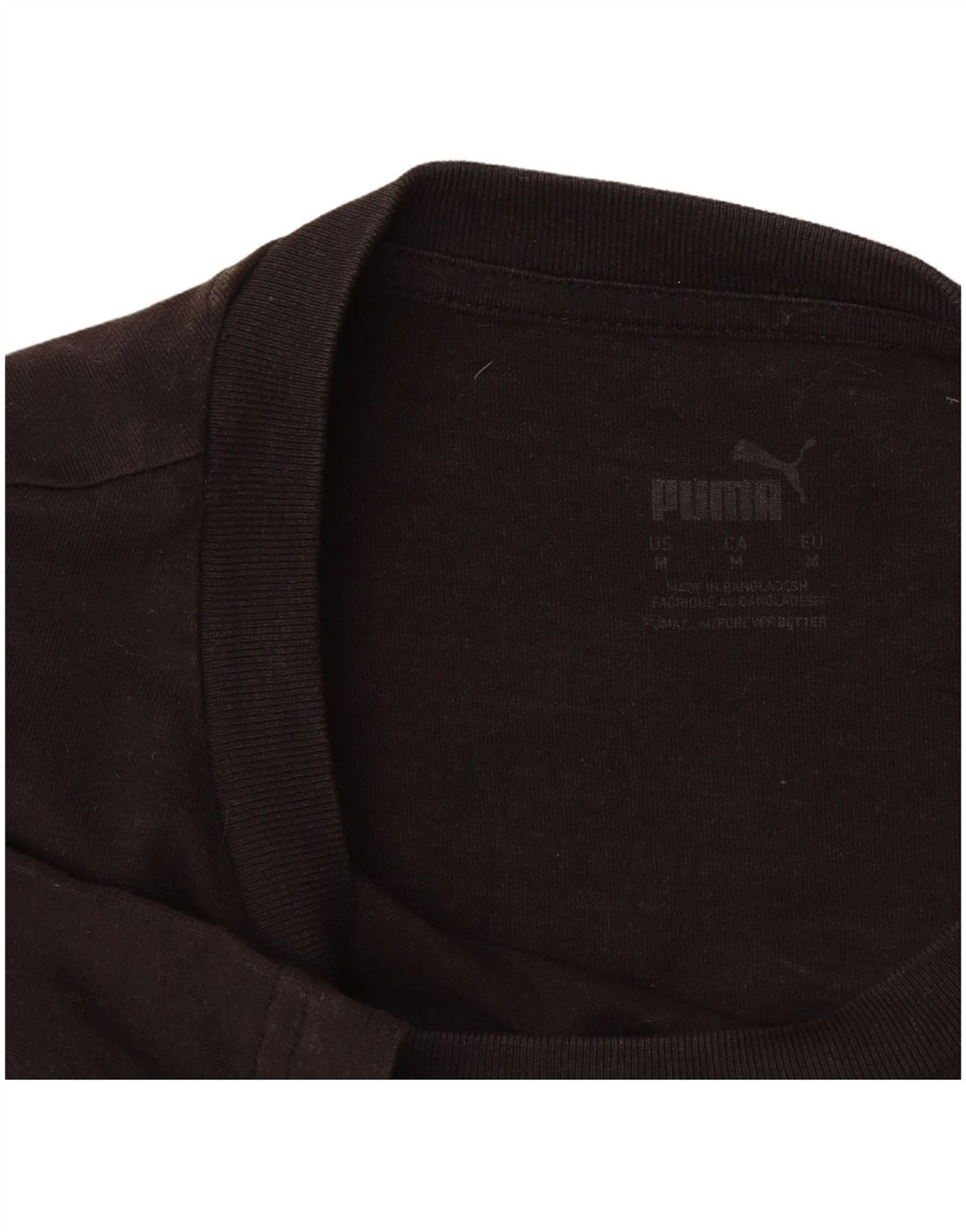 PUMA Mens Graphic T-Shirt Top Medium Black Cotton