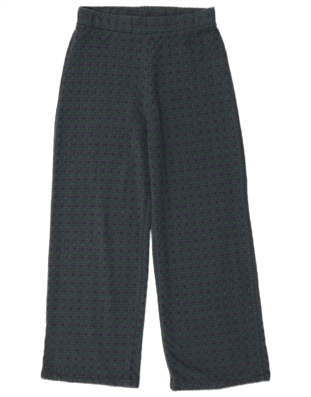 ZARA Womens Straight Cropped Trousers Medium W28 L25 Green Geometric